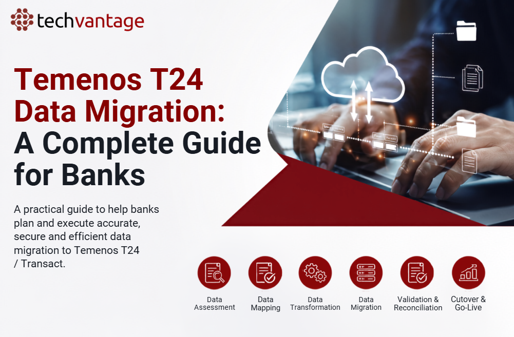 A practical guide to Temenos T24 data migration covering assessment, mapping, transformation, validation, reconciliation and cutover.